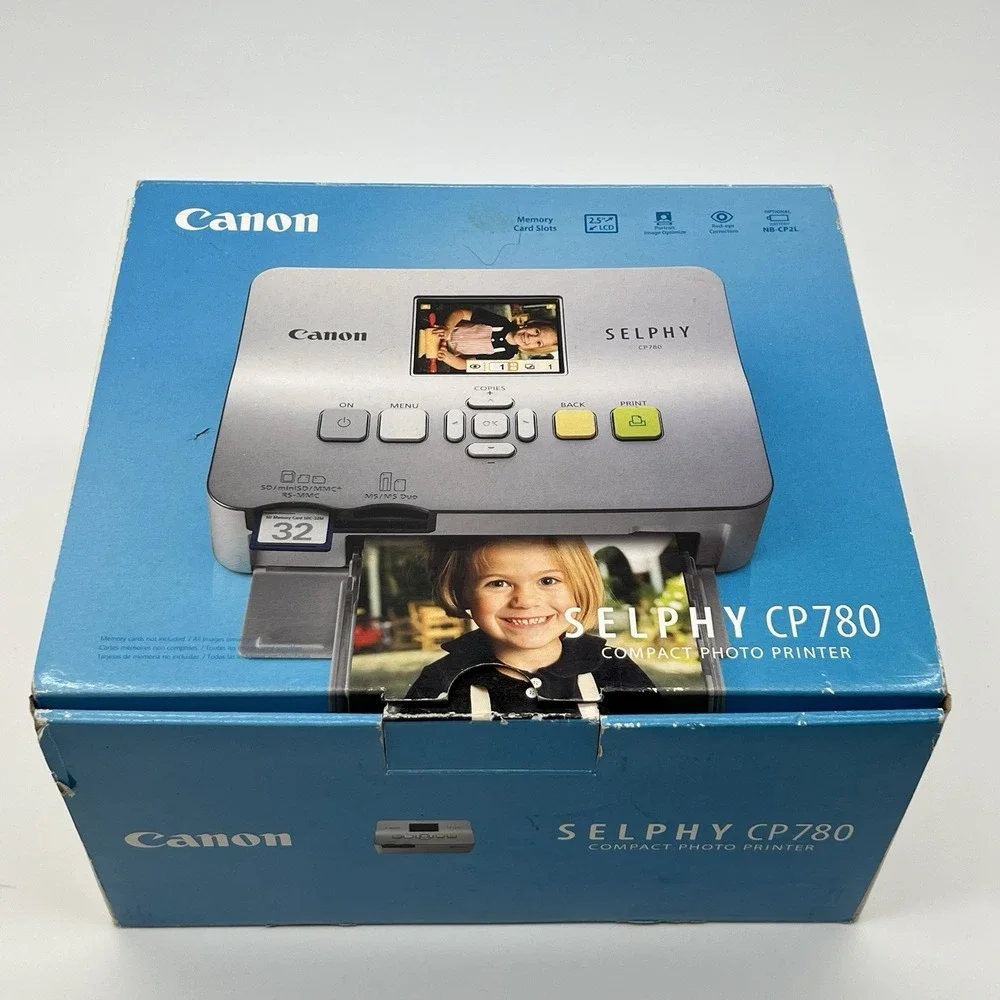 Canon CP780 SELPHY Portable Photo Printer, Silver,Photo Paper Open Box